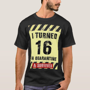 16. Geburtstag Boy Gamer I WURDE 16 IN QUARANTINE T-Shirt