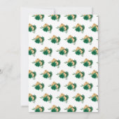 16 . Geburtstag Brown Hair Princess in Green Einladung (Rückseite)