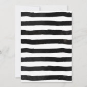 16 . Geburtstag Chalkboard Schwarz-weiß Stripes Fo Einladung (Rückseite)