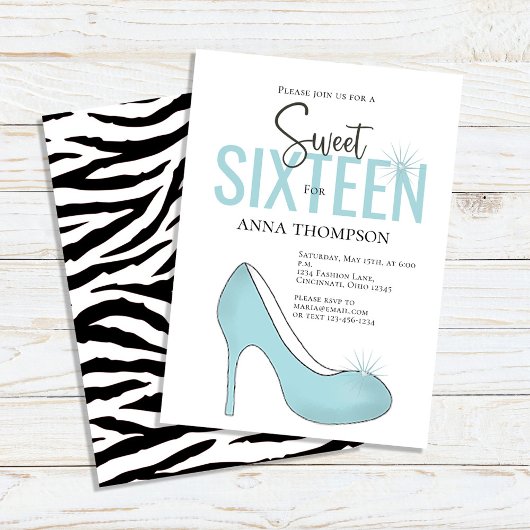 16 . Geburtstag Chic Birthday Party Girly Einladung