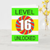 16. Geburtstag Computer Gamer Karte (Gelbe Blume)
