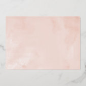 16 . Geburtstag Delicate Blush Gown Gold Folieneinladung (Rückseite)