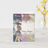 16. Geburtstag des englischen Mädchens der Rose Karte (Gelbe Blume)