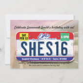 16. Geburtstag des Mädchens Ohio Einladung (Vorderseite)