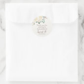 16 . Geburtstag Dreamy White Floral Stickers (Tasche)