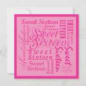 16 . Geburtstag Einladung (Vorderseite)