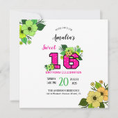 16 . Geburtstag Einladung (Vorderseite)