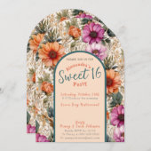 16 . Geburtstag Einladung (Vorne/Hinten)