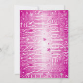 16 . Geburtstag Einladung (Vorderseite)