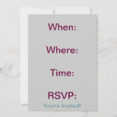 16. Geburtstag Einladung (Rückseite)