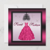 16 . Geburtstag-Einladung Einladung (Vorderseite)