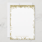 16 . Geburtstag Einladung Imitate Gold Glitzer (Rückseite)
