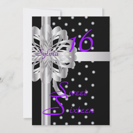 16 . Geburtstag Einladung individuell (Vorderseite)