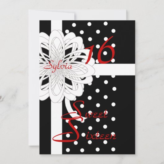 16 . Geburtstag Einladung individuell (Vorderseite)