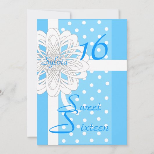 16 . Geburtstag Einladung individuell (Vorderseite)