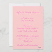 16 . Geburtstag Einladung individuell gestalten (Rückseite)