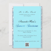 16 . Geburtstag Einladung Neon Glow Lights (Rückseite)