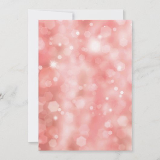 16. Geburtstag Einladung Rosa Glitzer (Rückseite)