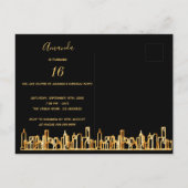 16 . Geburtstag - Einladung zur Silver-Line-Sessio Postkarte (Rückseite)