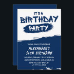 16. Geburtstag Einladungen Men Graffiti Navy Blue<br><div class="desc">16. Geburtstag Einladungen Männer Graffiti Navy Blau modern</div>
