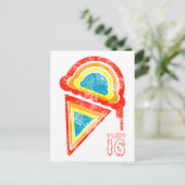 16 . Geburtstag-Eiscreme Postkarte (Stehend Vorderseite)