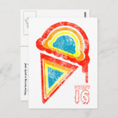 16 . Geburtstag-Eiscreme Postkarte (Vorne/Hinten)