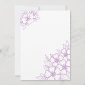 16 . Geburtstag Elegant Lila 16. Geburtstag Einladung (Rückseite)