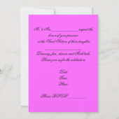 16 . Geburtstag Elegante Wirbel Butterfliegen Lila Einladung (Rückseite)