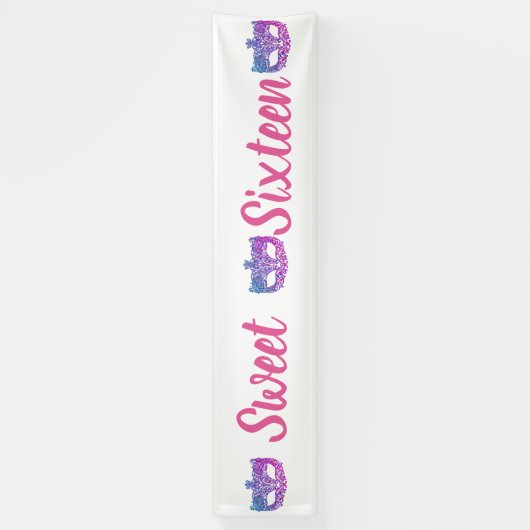 16. Geburtstag-Fahne Banner (Vertikal)