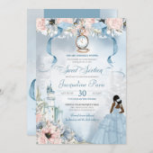 16 . Geburtstag Fairy Tale Princess Cinderella The Einladung (Vorne/Hinten)