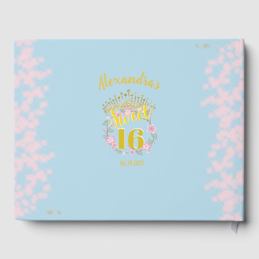 16 . Geburtstag Fairytale Princess Foto Gästebuch (Rückseite)