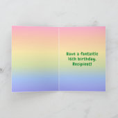 16. Geburtstag: Farbiger Regenbogen # 16, Individu Karte (Innenseite)