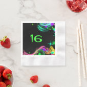 16 . Geburtstag, Farbton, Spritzer, benutzerdefini Serviette (Beispiel)