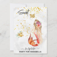 *~* 16 . GEBURTSTAG Floral Mermaid 16 Geburtstag