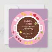 16 . Geburtstag Fondue Girls Geburtstagsparty Einladung (Rückseite)