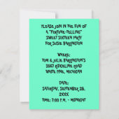 16 . GEBURTSTAG ~ FORTUNE-TELLING-PARTY EINLADUNG (Rückseite)