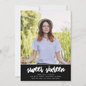 16 . Geburtstag Foto Birthday Party Einladung (Vorderseite)
