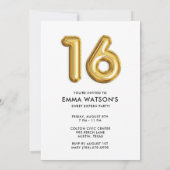 16 . Geburtstag Foto Collage Geburtstagsparty Einladung (Rückseite)