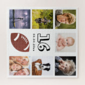 16. Geburtstag Foto Collage Junge weiß Puzzle (Horizontal)