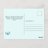 16 . Geburtstag Foto Collage Türkis Glitzer Postkarte (Rückseite)