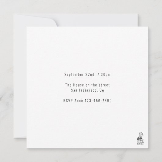 16. Geburtstag Foto Einladung (Rückseite)