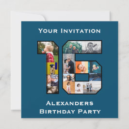 16. Geburtstag Foto Einladung