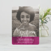 16 . Geburtstag Foto Einladung (Stehend Vorderseite)