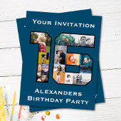 16. Geburtstag Foto Einladung Postkarte