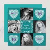 16 . GEBURTSTAG FOTO GEBURTSTAG EINLADUNG (Vorne/Hinten)