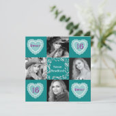 16 . GEBURTSTAG FOTO GEBURTSTAG EINLADUNG (Stehend Vorderseite)