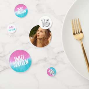 16 . Geburtstag Foto Gefärbte Krawatte Geburtstag Konfetti