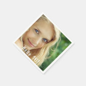 16. Geburtstag Foto hallo 16 Mädchen Serviette (Ecke)