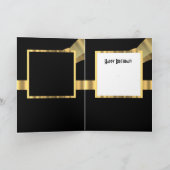 16 . Geburtstag-Foto in Schwarz und Gold Karte (Innenseite)