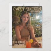 16 . Geburtstag Foto Magazine Birthday Einladung (Vorderseite)